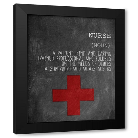 A Nurse Black Modern Wood Framed Art Print with Double Matting by Allen, Kimberly