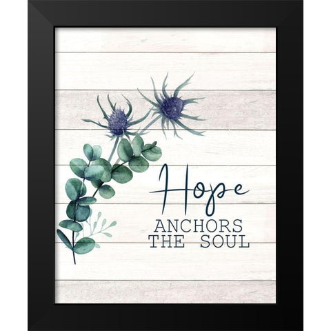 Hope Anchors Black Modern Wood Framed Art Print by Allen, Kimberly