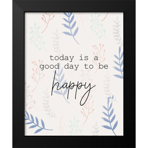 Today Is Black Modern Wood Framed Art Print by Allen, Kimberly