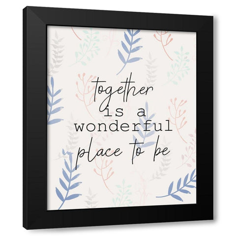 Together Place Black Modern Wood Framed Art Print with Double Matting by Allen, Kimberly