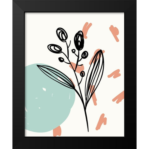 Spring Organics 1 Black Modern Wood Framed Art Print by Allen, Kimberly