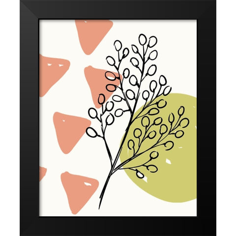 Spring Organics 2 Black Modern Wood Framed Art Print by Allen, Kimberly