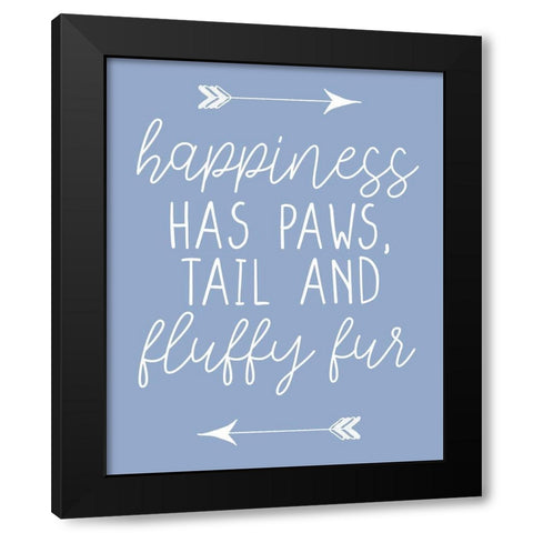 Fluffy Fur Black Modern Wood Framed Art Print by Allen, Kimberly
