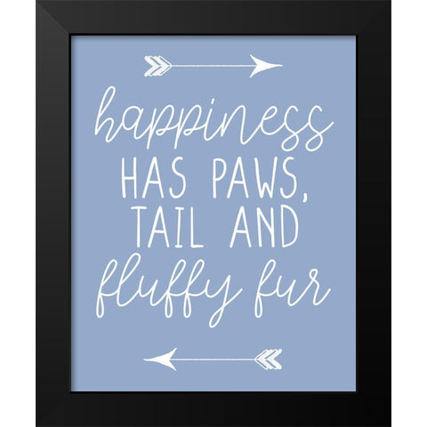 Fluffy Fur Black Modern Wood Framed Art Print by Allen, Kimberly