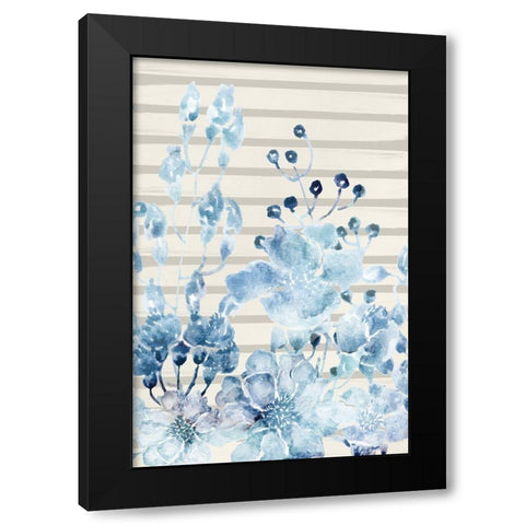 Wildflower Blues 2 Black Modern Wood Framed Art Print with Double Matting by Allen, Kimberly