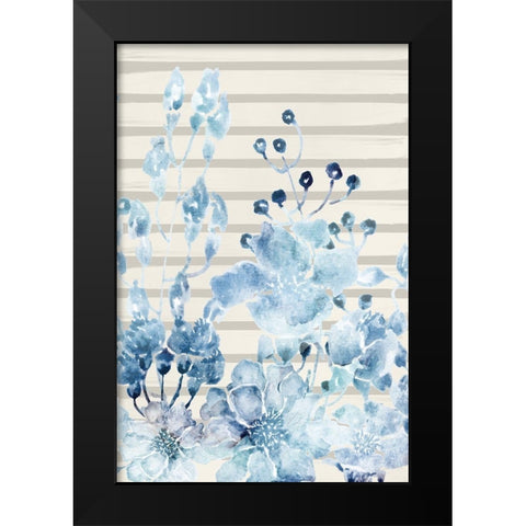Wildflower Blues 2 Black Modern Wood Framed Art Print by Allen, Kimberly