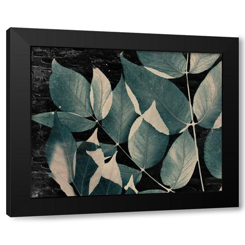 Dusty Leaves 2 Black Modern Wood Framed Art Print with Double Matting by Allen, Kimberly