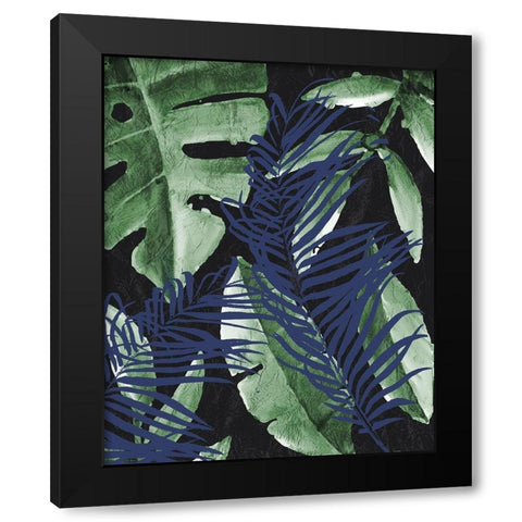 Tropic Palms 1 Black Modern Wood Framed Art Print with Double Matting by Allen, Kimberly