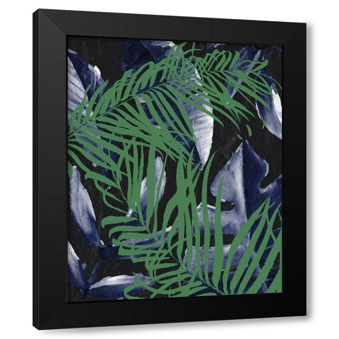Tropic Palms 2 Black Modern Wood Framed Art Print by Allen, Kimberly