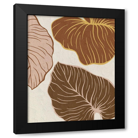 Warm Palms 1 Black Modern Wood Framed Art Print with Double Matting by Allen, Kimberly