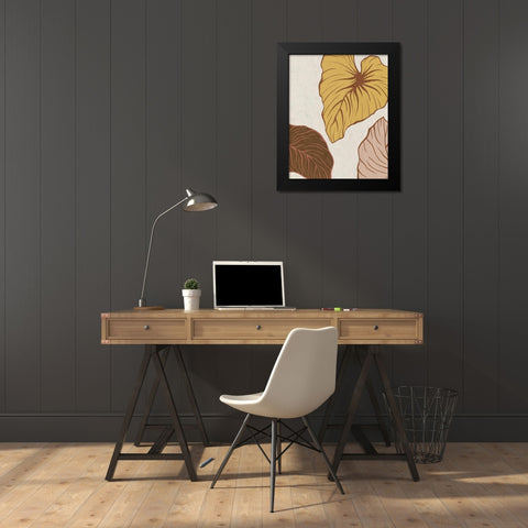 Warm Palms 2 Black Modern Wood Framed Art Print by Allen, Kimberly