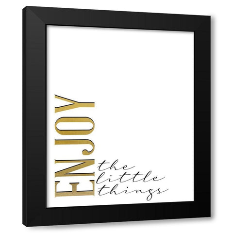 The Little Things v2 Black Modern Wood Framed Art Print by Allen, Kimberly
