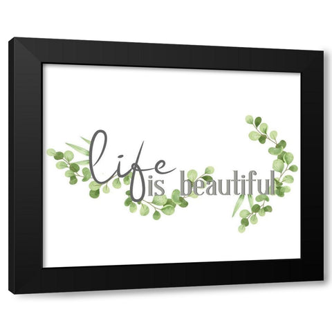 Life Is Black Modern Wood Framed Art Print by Allen, Kimberly