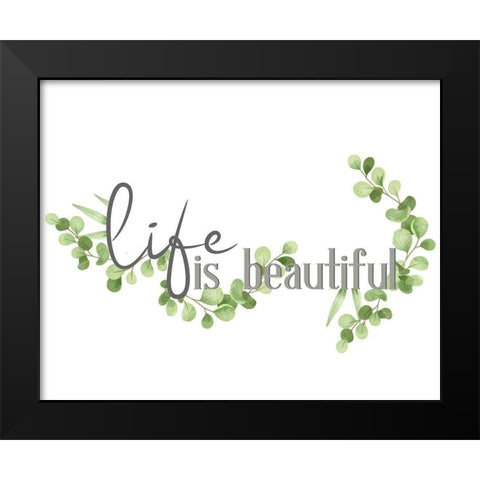 Life Is Black Modern Wood Framed Art Print by Allen, Kimberly