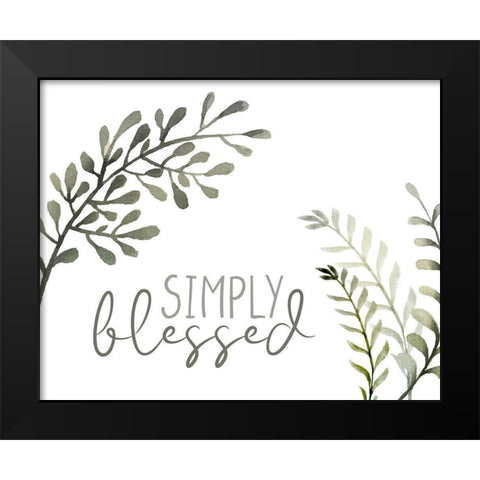 Simple Blessed Branches Black Modern Wood Framed Art Print by Allen, Kimberly