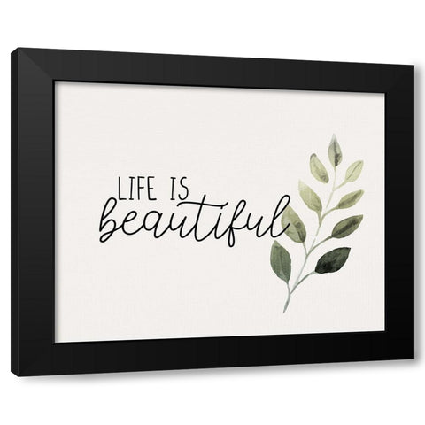 Watercolor Sage 4 Black Modern Wood Framed Art Print by Allen, Kimberly