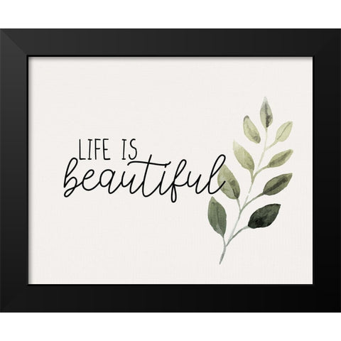 Watercolor Sage 4 Black Modern Wood Framed Art Print by Allen, Kimberly