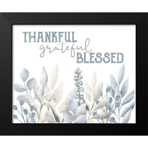 Grateful 3 Black Modern Wood Framed Art Print by Allen, Kimberly