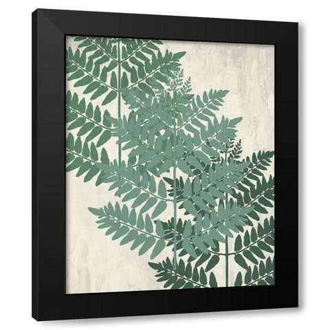 Fern 1 Greens Black Modern Wood Framed Art Print by Allen, Kimberly