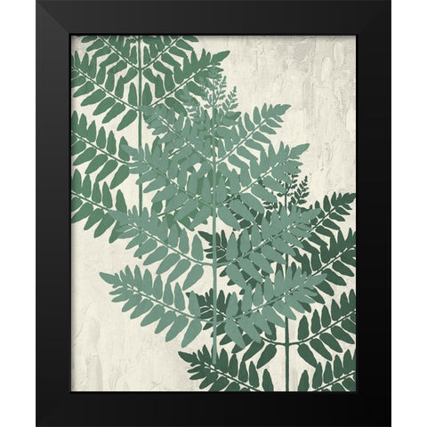 Fern 1 Greens Black Modern Wood Framed Art Print by Allen, Kimberly