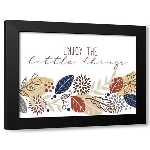 Enjoy the Little Things Black Modern Wood Framed Art Print with Double Matting by Allen, Kimberly