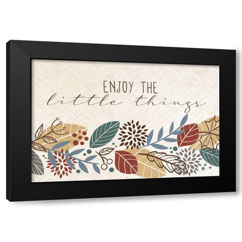 Enjoy the Little Things Black Modern Wood Framed Art Print with Double Matting by Allen, Kimberly