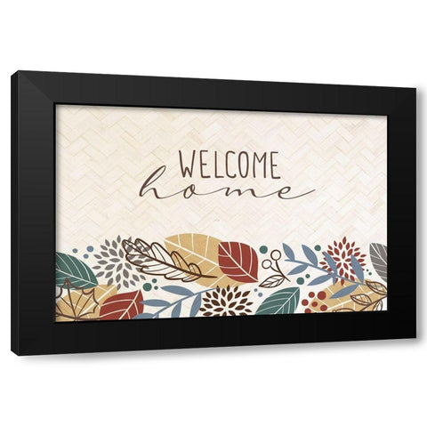 Welcome Home Black Modern Wood Framed Art Print with Double Matting by Allen, Kimberly
