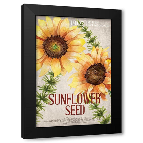 Sunflower Seeds Black Modern Wood Framed Art Print with Double Matting by Allen, Kimberly