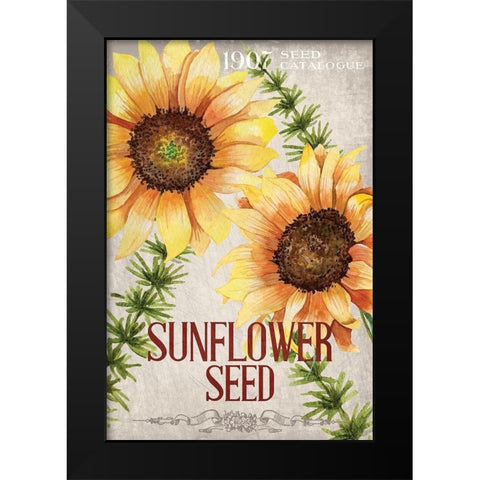 Sunflower Seeds Black Modern Wood Framed Art Print by Allen, Kimberly