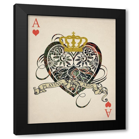Ace 1 Black Modern Wood Framed Art Print with Double Matting by Allen, Kimberly