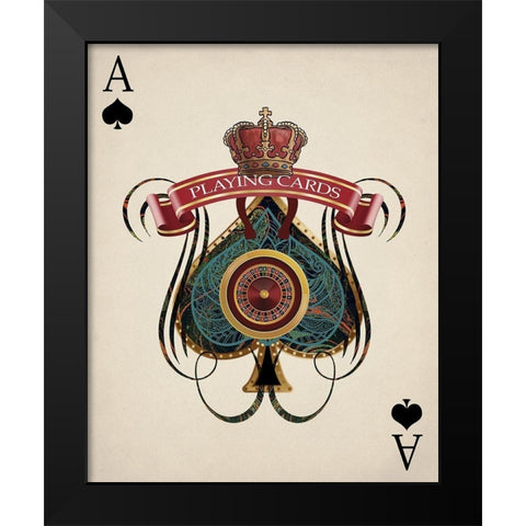 Playing Cards 2 Black Modern Wood Framed Art Print by Allen, Kimberly