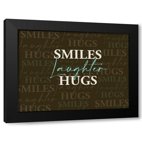 Smiles Black Modern Wood Framed Art Print by Allen, Kimberly