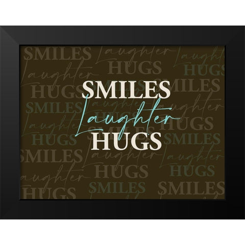 Smiles Black Modern Wood Framed Art Print by Allen, Kimberly