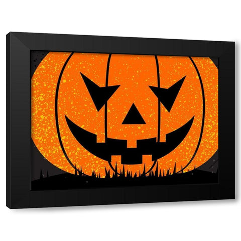 Jack O Lantern Black Modern Wood Framed Art Print with Double Matting by Allen, Kimberly