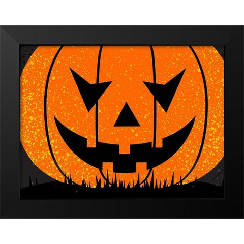 Jack O Lantern Black Modern Wood Framed Art Print by Allen, Kimberly