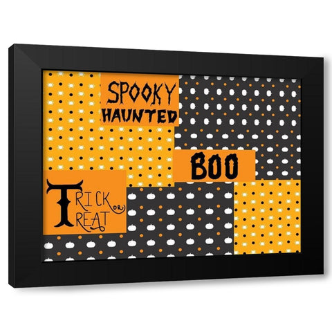 BOO Black Modern Wood Framed Art Print with Double Matting by Allen, Kimberly