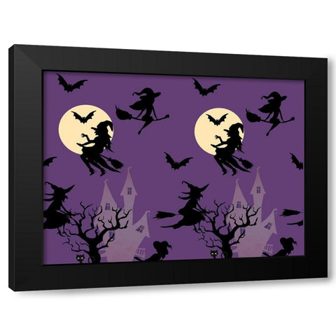 Witchy Black Modern Wood Framed Art Print by Allen, Kimberly