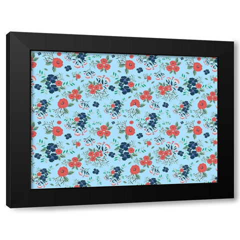 Floral Fun 2 Black Modern Wood Framed Art Print with Double Matting by Allen, Kimberly