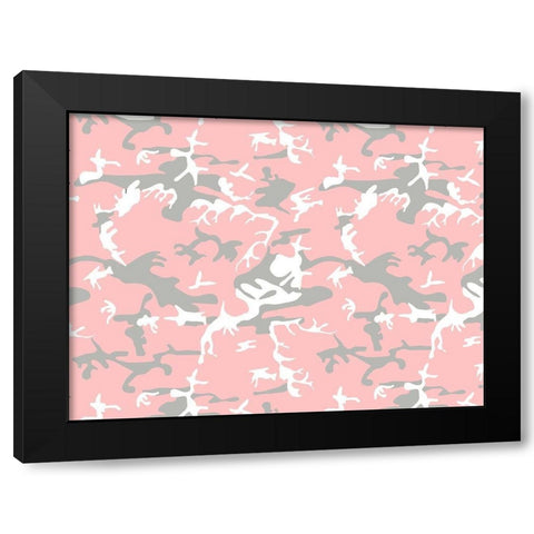 Pink Camo Mask Black Modern Wood Framed Art Print by Allen, Kimberly