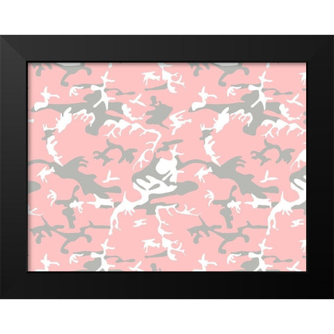 Pink Camo Mask Black Modern Wood Framed Art Print by Allen, Kimberly