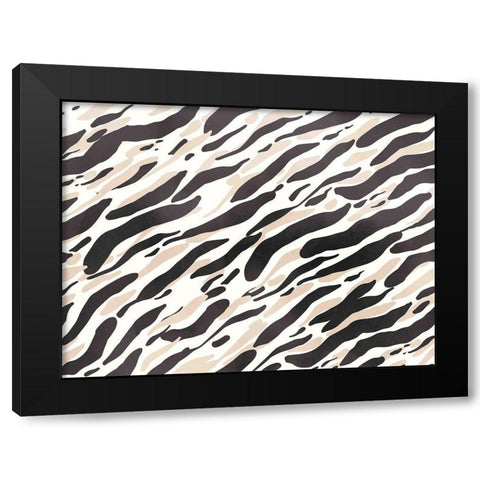 Zebra Mask Black Modern Wood Framed Art Print with Double Matting by Allen, Kimberly