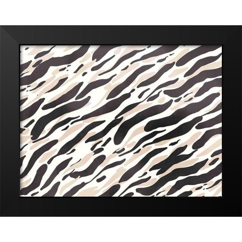 Zebra Mask Black Modern Wood Framed Art Print by Allen, Kimberly