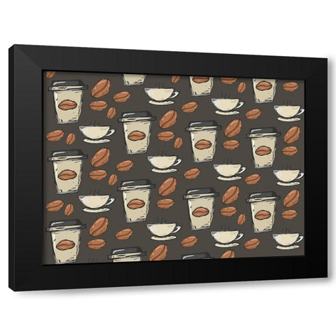 I Love Coffee Black Modern Wood Framed Art Print by Allen, Kimberly