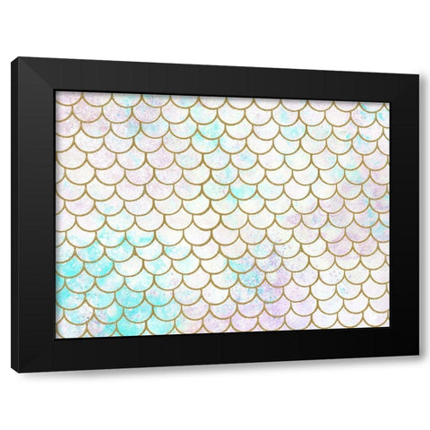 Mermaid Scales Black Modern Wood Framed Art Print by Allen, Kimberly
