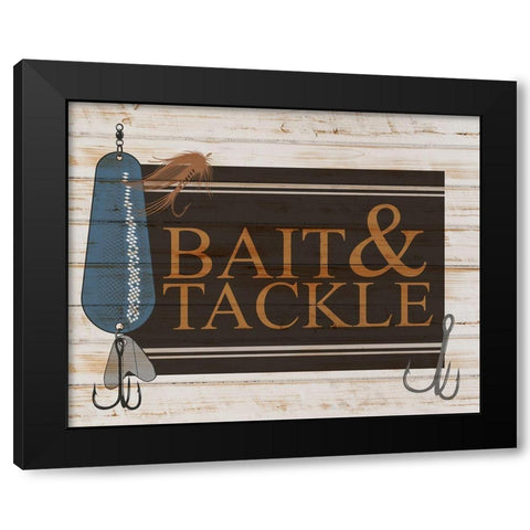 Bait and Tackle V2 Black Modern Wood Framed Art Print with Double Matting by Allen, Kimberly