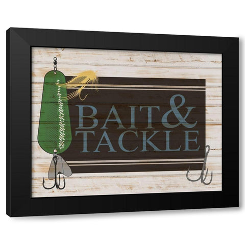 Bait and Tackle Black Modern Wood Framed Art Print by Allen, Kimberly