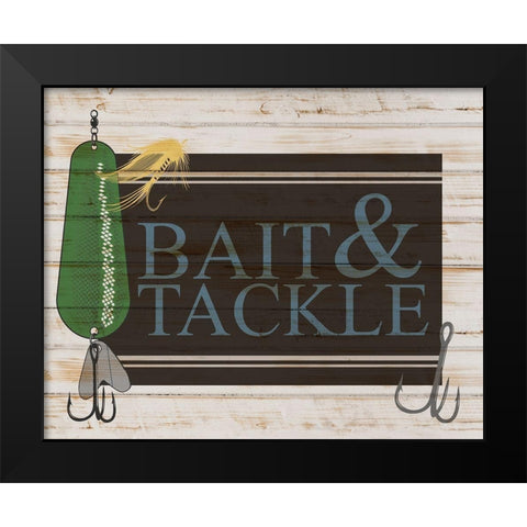 Bait and Tackle Black Modern Wood Framed Art Print by Allen, Kimberly