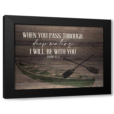 Deep Waters Black Modern Wood Framed Art Print with Double Matting by Allen, Kimberly