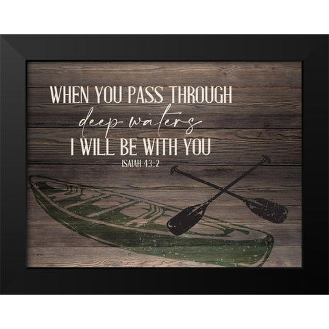 Deep Waters Black Modern Wood Framed Art Print by Allen, Kimberly