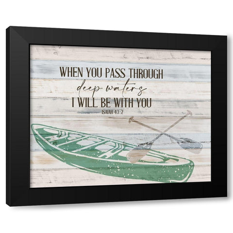 Deep Waters Black Modern Wood Framed Art Print with Double Matting by Allen, Kimberly